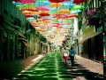 خیابان چترهای رنگی در پرتغال | نارنجی