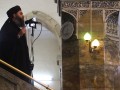 صحبت های ابوبکر البغدادی در نماز جمعه موصل + تصاویر و ویدئو