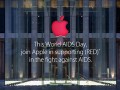 فروشگاه اپل در آستانه روز جهانی ایدز قرمز شد