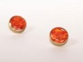 گوشواره سنگ عقیق نارنجی | فروشگاه صنایع دستی هورسان