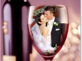 فتوشاپ – عکس عروس و داماد در گیلاس شراب | گرافيك پلاس