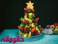 خانومانه | آموزش تصویری تهیه درخت کریسمس میوه‌ای